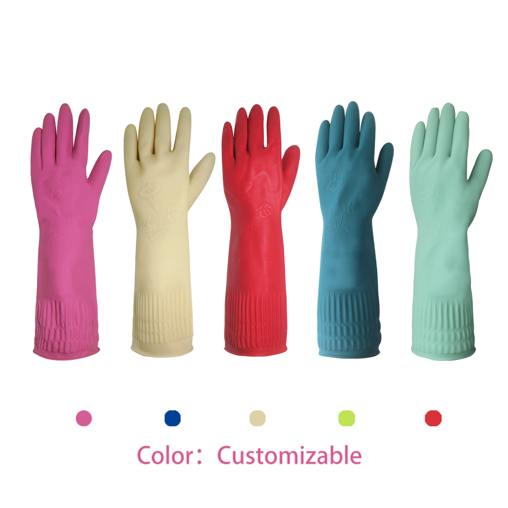 Wholesale Korean Style Laundry and Dishwashing Waterproof Rubber Extended  Cleaning Gloves Kitchen Durable with Hooks - China Laundry Gloves and Latex Household  Gloves price